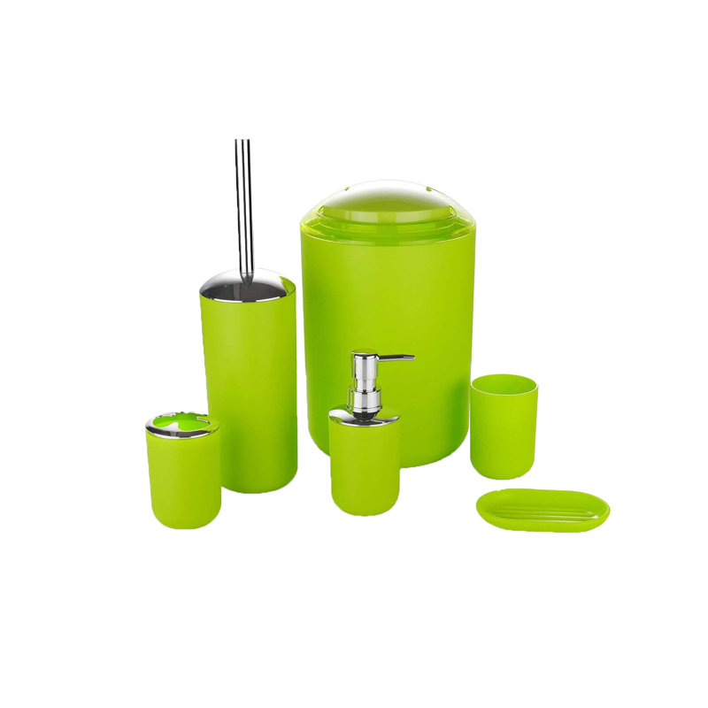 Bathroom Accessory Set, Green