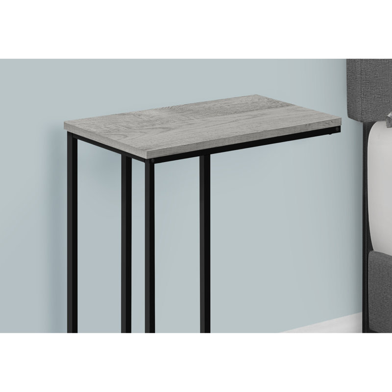 Table de bout Living Room - Gris et stratifié stable pour l'extérieur contemporain de patio