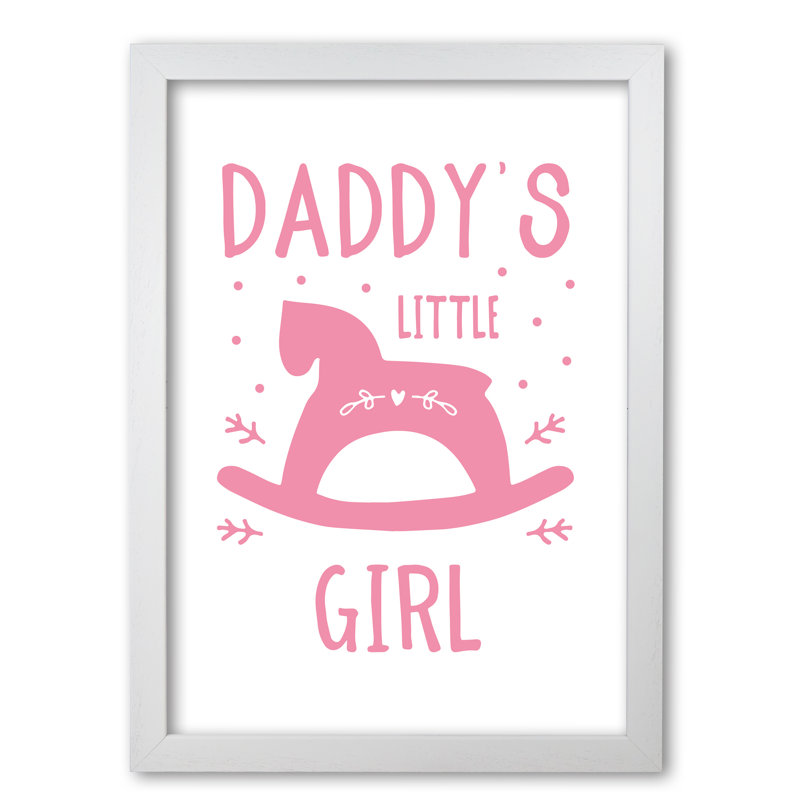 Daddy's Little Girl - Print, 85 cm H x 60 cm W x 5 cm D, White Grain Frame