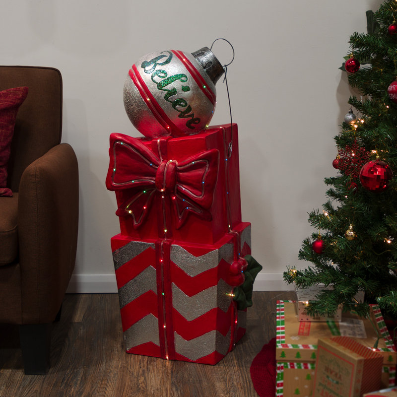 Figurine Merry Christmas, H 35 po x l 15 po x P 15 po