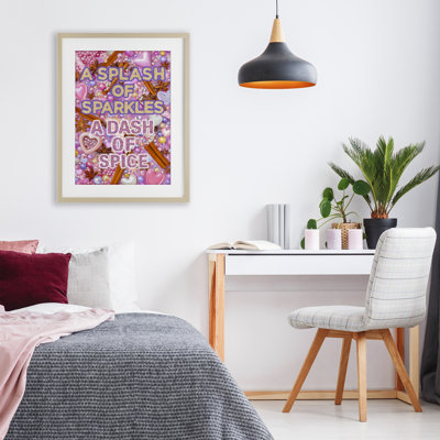 Splash of Sparkle Dash Of Spice Framed Print Under Glass, design by Jess Stempel