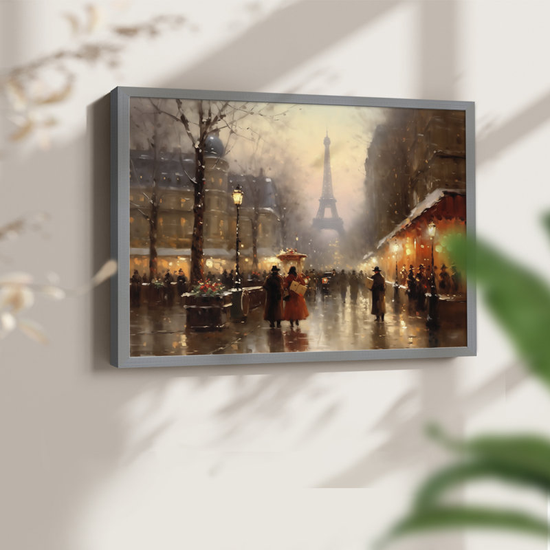 Chirstmas Art-CDXXV -Framed Print - Restickable, H 8 po x l 10 po, Gris