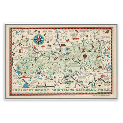 "Great Smoky Mountains Map" par Stellar Design Studio