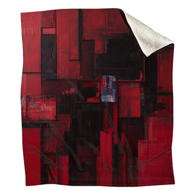 Couvertures rectangulaires rouges et noires