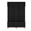 Modern Large Storage Hall Tree With Bench, Multi-Functional Storage Bench With High Gloss Fluted Doors-115111581