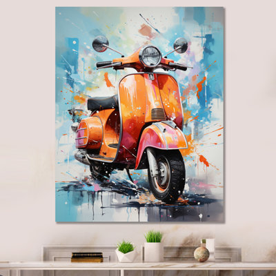 " Coral Teal Scooter Display Graphite I "