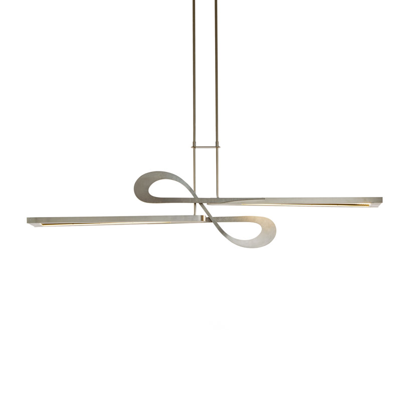 Switchback Kitchen Island Geometric LED Pendant, Dark Smoke