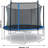 Sportspower TruJump 12' Round Trampoline with Safety Enclosure & with Lifetime Warranty on Jump Mat-87655205