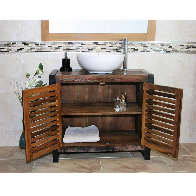 Hawk 900mm Single Bathroom Vanity with Vessel Ceramic Basin