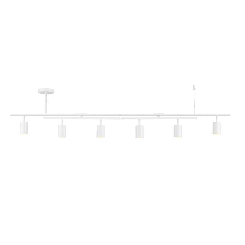 West 64'' 6 -Light Fixed Track Track Kit with Dimmable and Adjustable Head