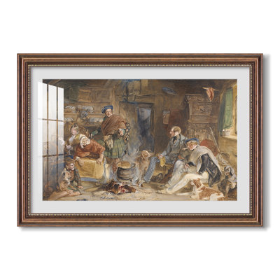 Highland Hospitality, 1832-John Frederick Lewis-Custom Framed Canvas