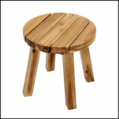 D16x16" Round Side Table, Solid Wood