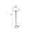 Luro Elegant Floor Lamp, 100% Metal, Grey Finish, 5.9 in Leg Diameter, 66.9 in Height, 17.7 in Shade Diameter, 9.4 in Shade Height | E27 Socket, Max 60W | Stylish & Durable Lighting for Modern Home Decor