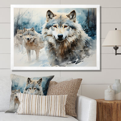 Snow Wolves in winter I - Wolf Wall Art