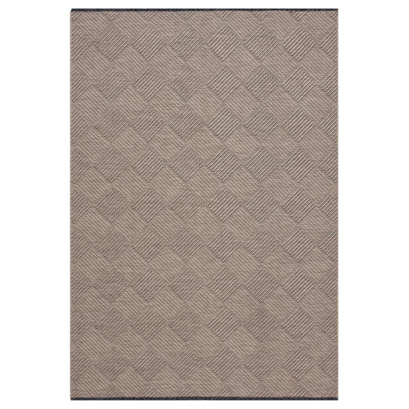 Modern Checkered Non-Slip Washable Area Rug, Rectangle 8' x 10'