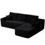 Canapé d'angle Cloud 104 po avec méridienne en L, poches latérales, assise profonde, mousse haute résilience moelleuse, soutien à ressorts, aucun assemblage requis, pour un confort optimal au salon. Revêtement en velours côtelé de qualité, style moderne et modulaire, luxe.