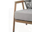 Ensemble de 2 fauteuils d'extérieur en corde avec coussin