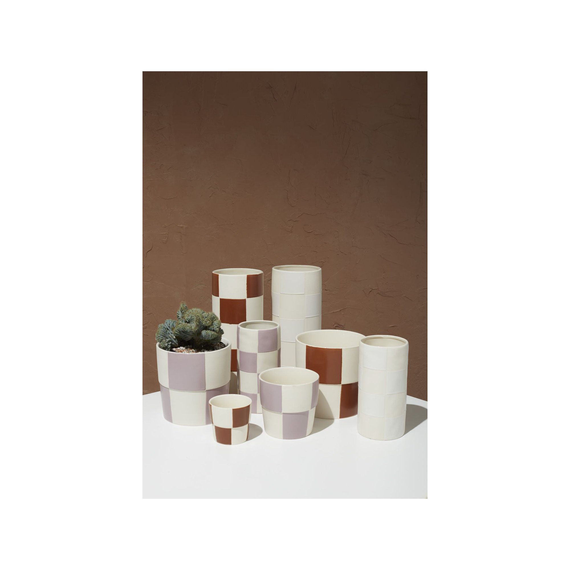 Cleveland Handmade Ceramic / Porcelain Table Vase, Terracotta, 12" H x 5" W x 5" D