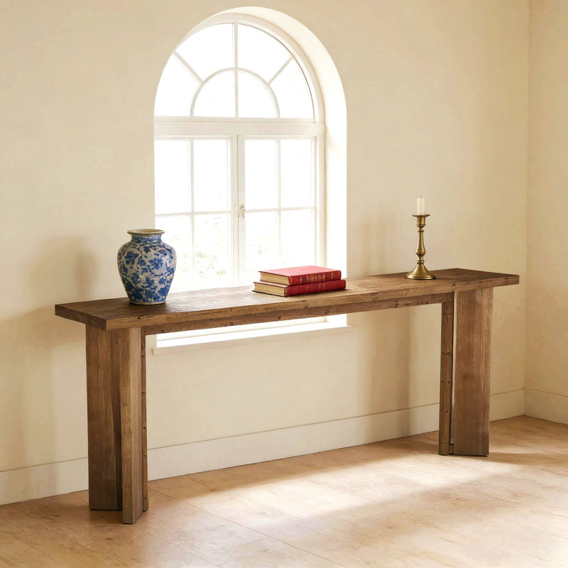 Table de vestibule en bois, console chic, table de canapé, table de vestibule