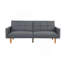 Canapé-lit de style transitionnel canapé-lit convertible bleu gris en polyfibre 1pc