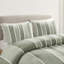 Literie 100% coton double / grand - rayé avec garniture contrastante de taille 3 pièces