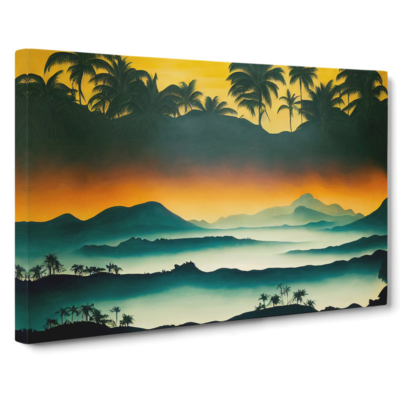 Tropical Mountain Landscape - Wrapped Canvas, 50cm H x 76cm W x 3cm D