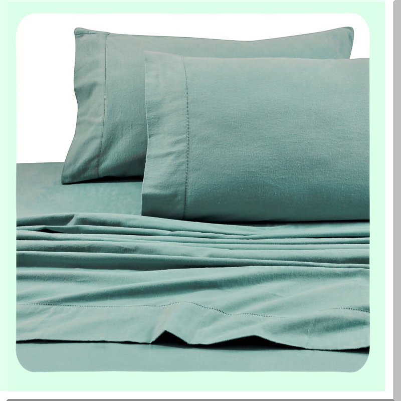 CozyDreams 200-GSM Blue Flannel Sheet Set - Twin X-Large - Deep Pocket - Soft & Warm - Breathable - Hypoallergenic - Luxurious Bedding - Winter Sheets