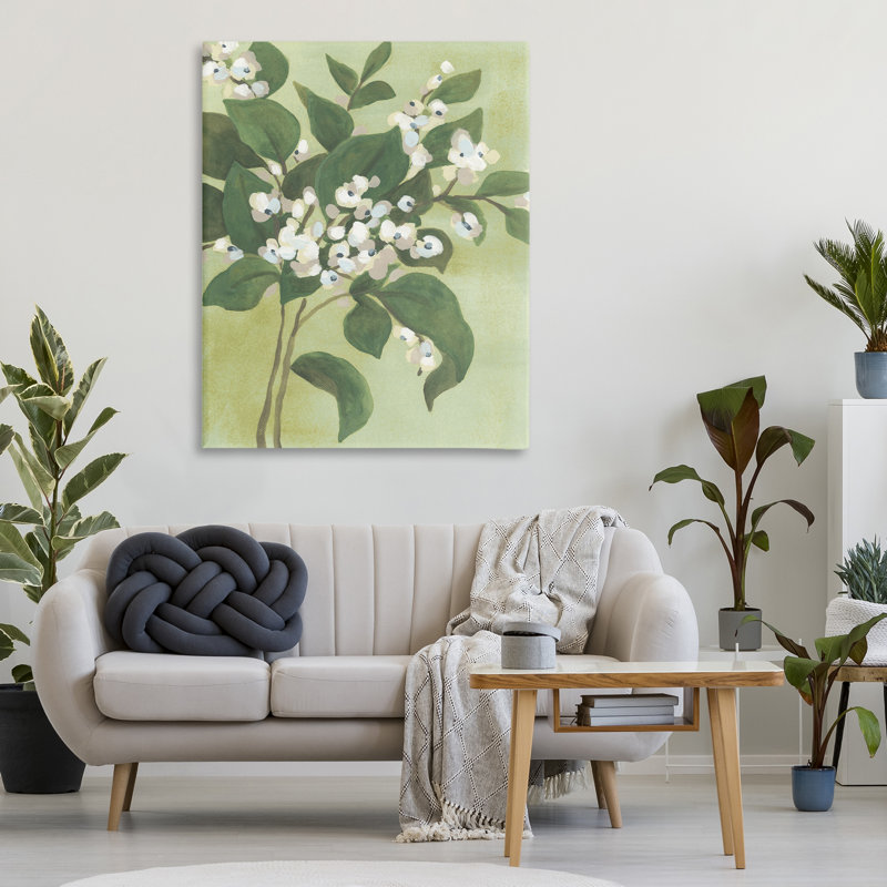 Toile Verdant Branch Blossoms, conception de June Erica Vess, H 48 po x l 36 po