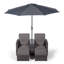 Duenweg Double Chaise with Cushions and Table