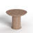 Japandi 35.5" Small Round Wooden Dining Table for 2 with Pedestal Base