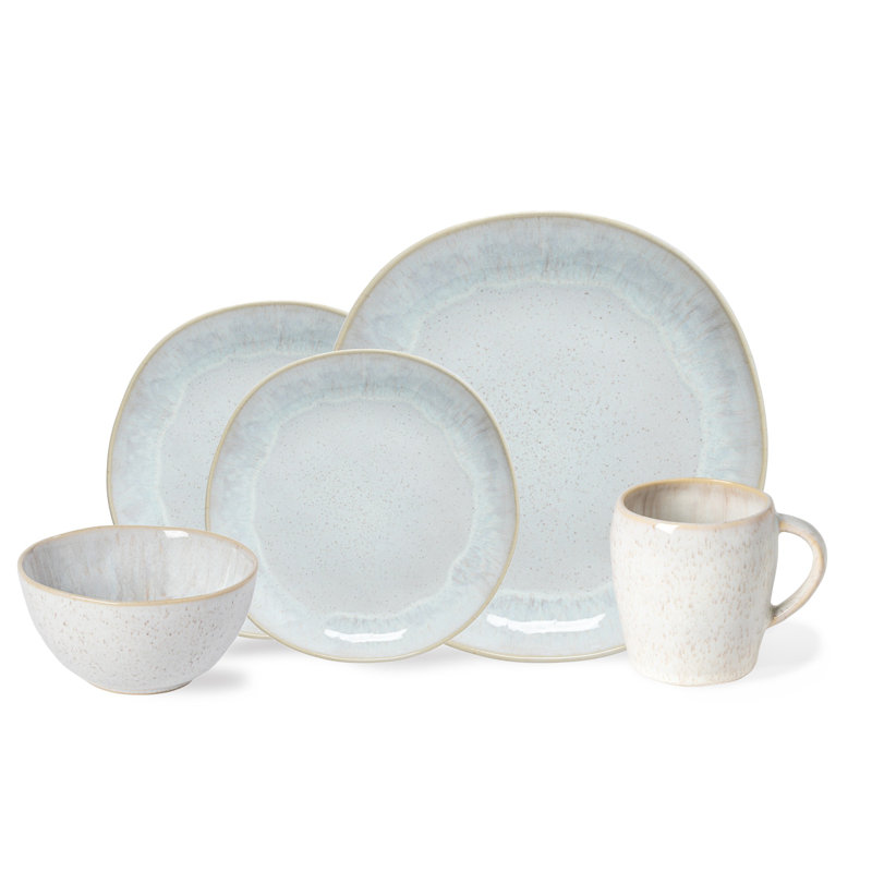 Livia Stoneware Dinnerware Set, Sand Beige