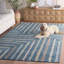 Tapis lavable bleu / ivoire Setebos-462871132