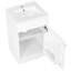 Meuble-lavabo blanc de 20 po. Armoire avec porte. Lavabo en céramique et texture facile. Pour. Tablettes. Finition lisse-496930009-496930008