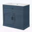 Meuble-lavabo de 36 pouces avec lavabo en céramique, 2 grandes portes à fermeture douce et cadre en bois pour un rangement élégant-1167773607