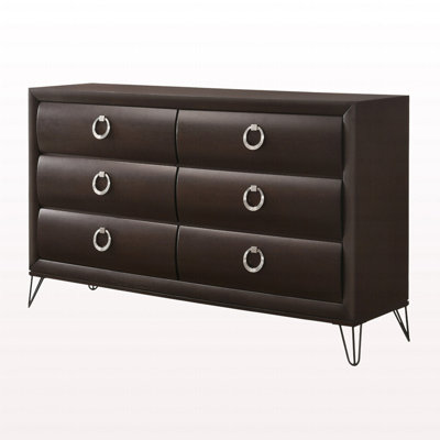 Commode moderne à finition merlot foncé