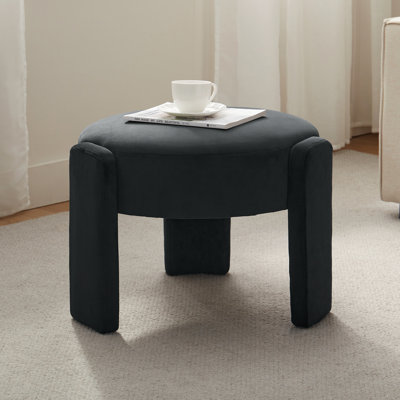 Bliss Modern And Unique Design Fabric Upholstered Ottoman With Wide Paded Seat, Set Of 1 by Mercer41
