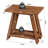 Solid Wood End Table With Storage Shelf For Living Room