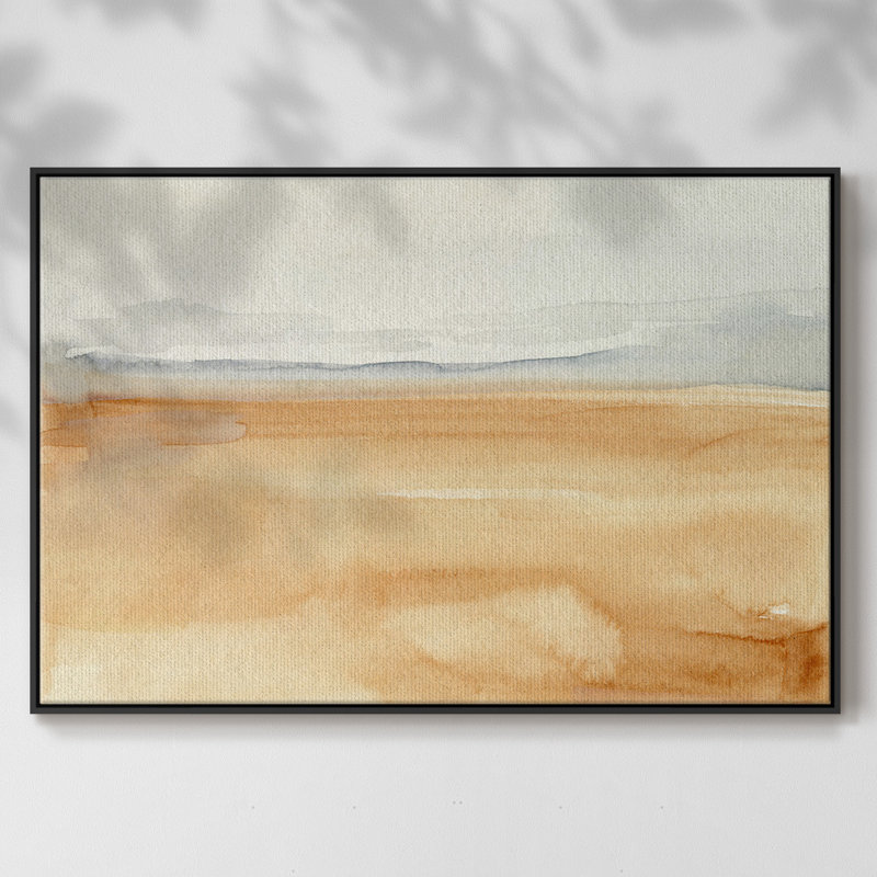 Ash Blue Horizon I, reproduction d'art sur toile, H 25 po x l 37 po x P 2 po, Noir