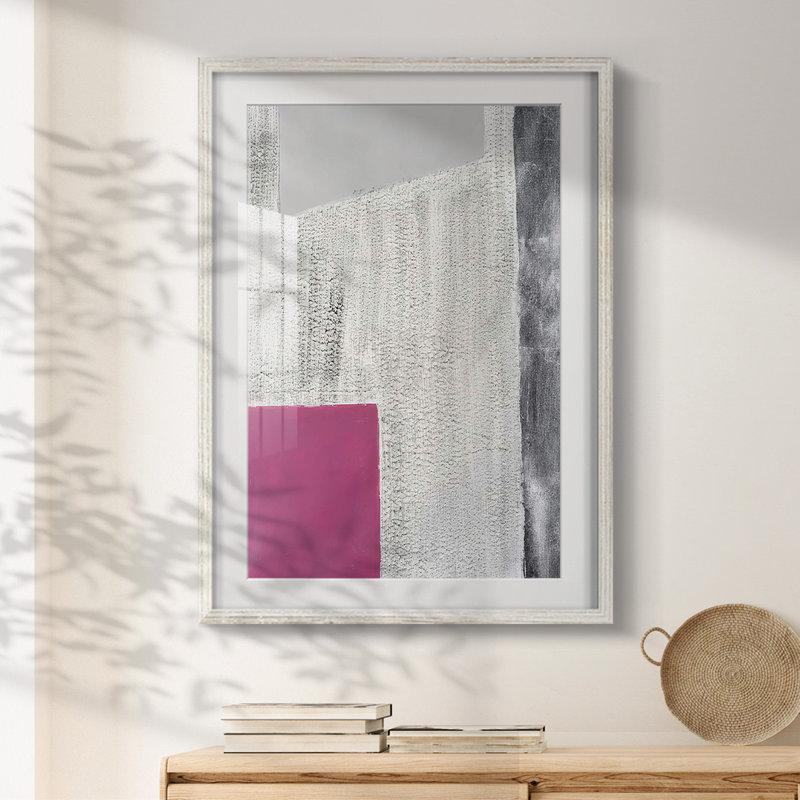 Quadratic Layout I -Framed Print, 25.5" H x 17.5" W, White