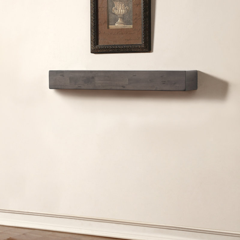 Yareli Hand Carved Wood Mantel, Antique Brown, 48" 