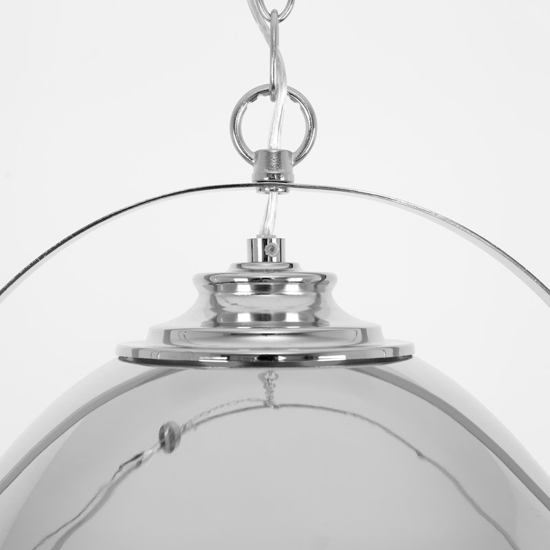 Wil 1-Light Dome Pendant, Chrome, LED included