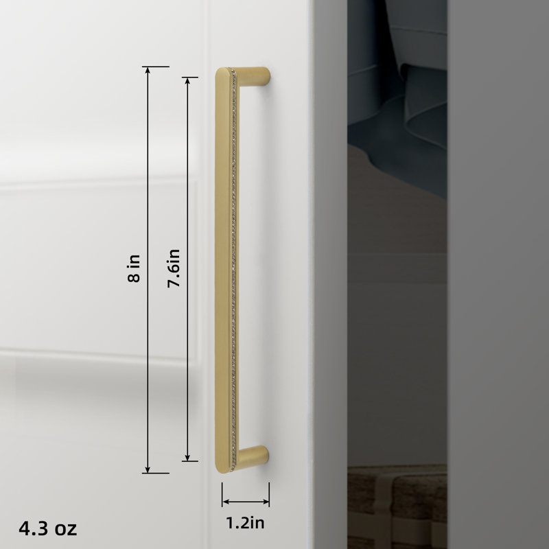 Poignée de centre à centre, 7 9/16"