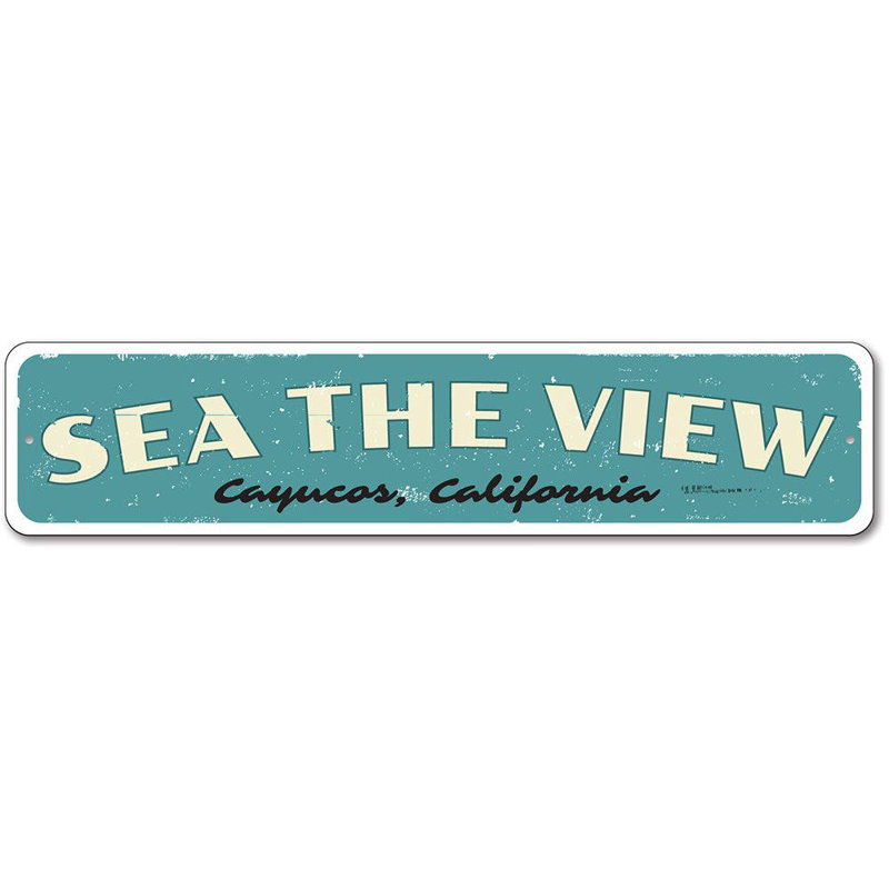 Panneau en aluminium Sea The View, H 4 po x l 18 po x P 0,04 po