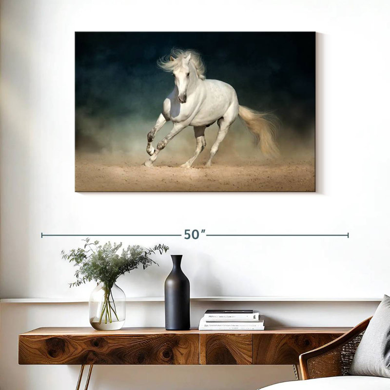 Cheval blanc Brampt, H 26 po x l 39 po