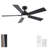 52" Matte Black Modern Reversible Motor Integrated LED Dimmable Ceiling Fan with Light and Remote-793522777-793522778