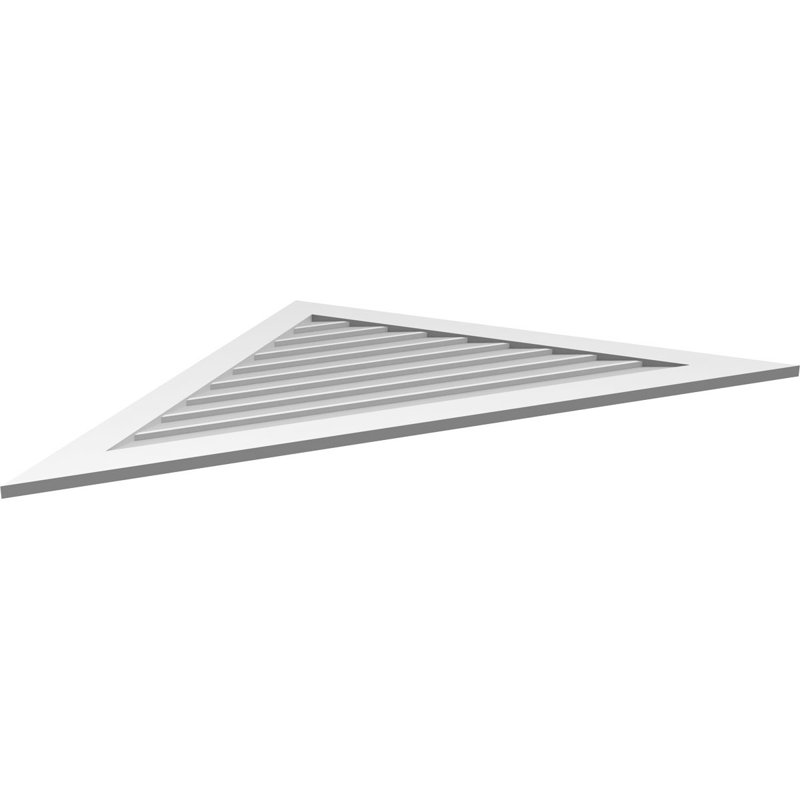 Triangle Surface Mount Urethane Non-Functional Gable Vent 12/12 Pitch Primed Tan, 34" H x 68" W x 1" D