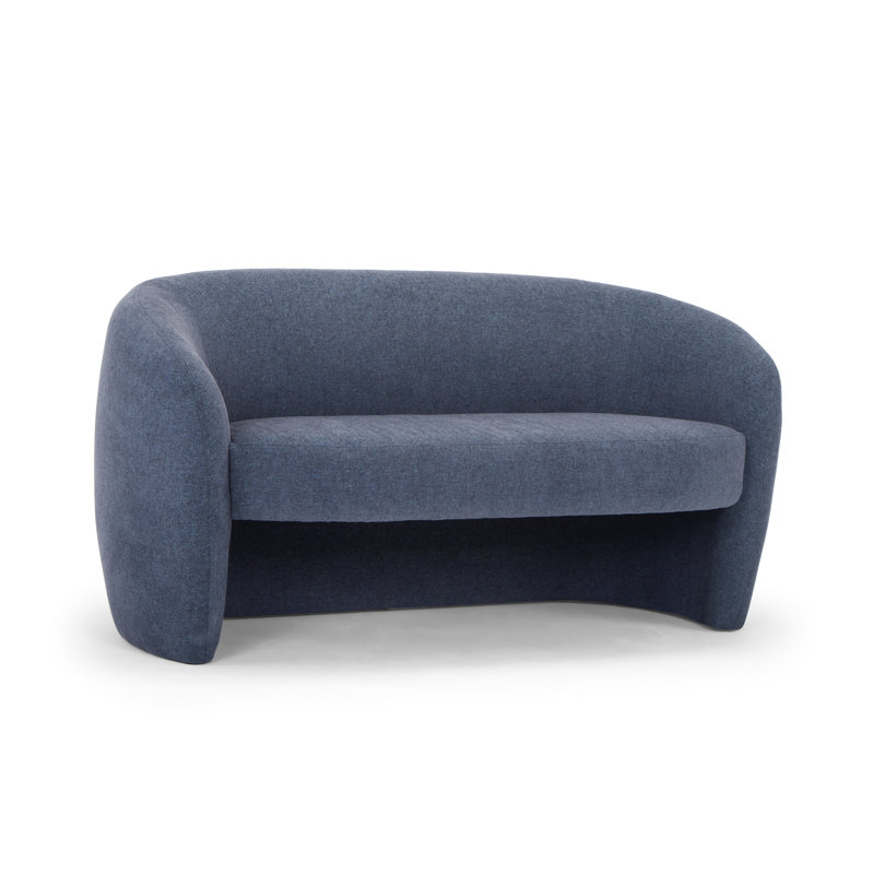 Yancy 60.75'' Upholstered Settee, Dust Blue
