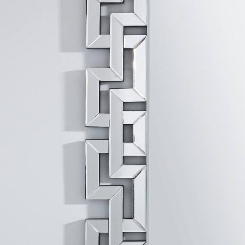 Delk Accent Silver Patterned Rectangular Wall Mirror