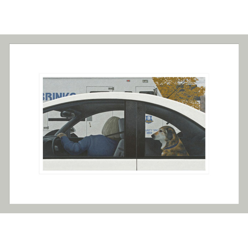 «Dog in Car» par Alex Colville, Alex Colville - impression giclée encadrée, H 12,07 po x l 16,75 po