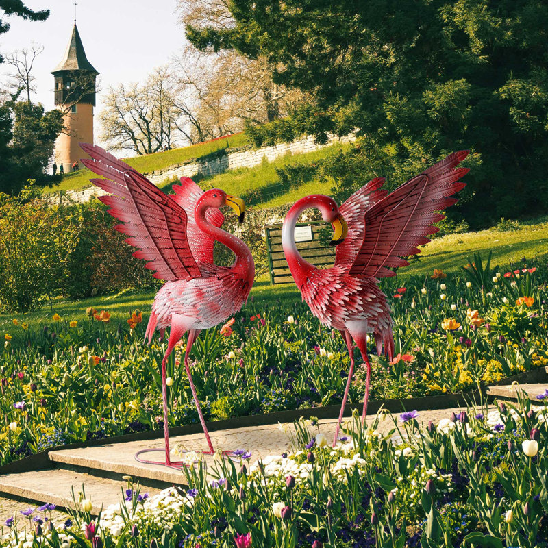 Sculptures de jardin en métal imperméables Bonessa avec 2 piquets en forme de U pour la maison, la cour et le patio